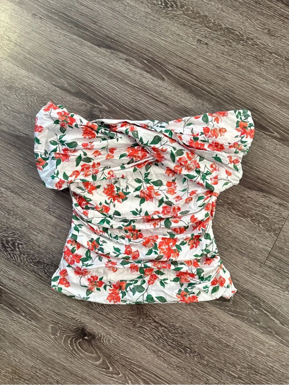 Caroline Constas Floral Off Shoulder Top
